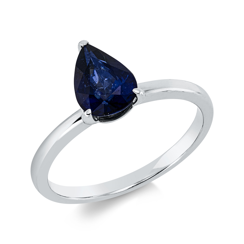 Image 90002262 - Ring 3er-Krappe 18 kt WG, 1 Saphir 1,36 ct blau, Weite:53 =*=*= Unterkategorie: ...