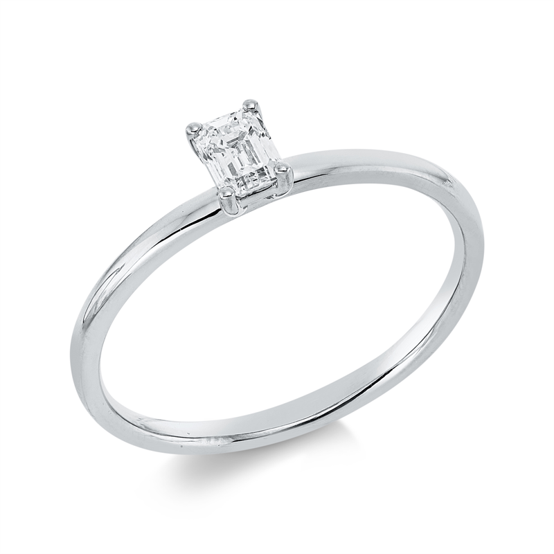 Image 90002361 - Ring 4er-Krappe 18 kt WG, 1 Sm.schliff 0,27 ct, TW-si, Weite:54 =*=*= Unterkategorie: ...
