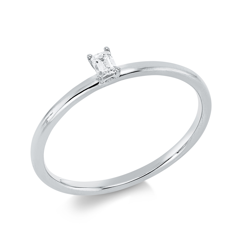 Image 90002362 - Ring 4er-Krappe 18 kt WG, 1 Sm.schliff 0,10 ct, TW-si, Weite:53,5 =*=*= Unterkategorie: ...