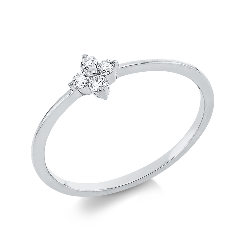 Image 90002369 - Ring 18 kt WG, 4 Brillanten 0,10 ct, TW-si, Weite:54 =*=*= Unterkategorie: Modern ...