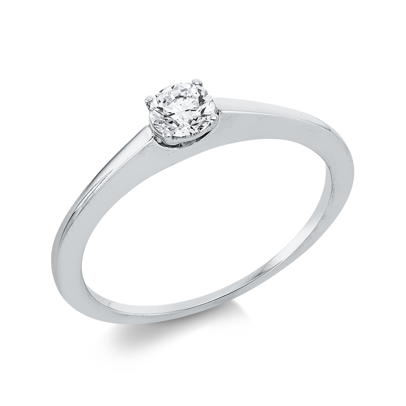 Image 90002375 - Ring 4er-Krappe 18 kt WG, 1 Brill. 0,25 ct, TW-si, Weite:53,5 =*=*= Unterkategorie: ...