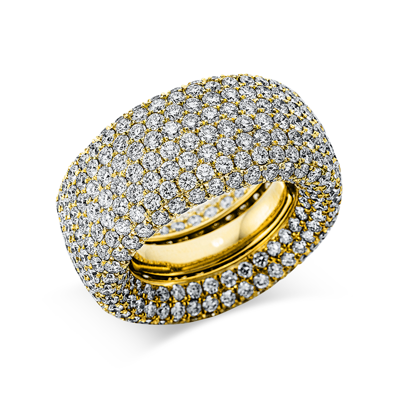 Image 90002395 - Ring 18 kt GG, 478 Brillanten 10,62 ct, TW-vsi, Weite:55 =*=*= Unterkategorie: Pavé, ...
