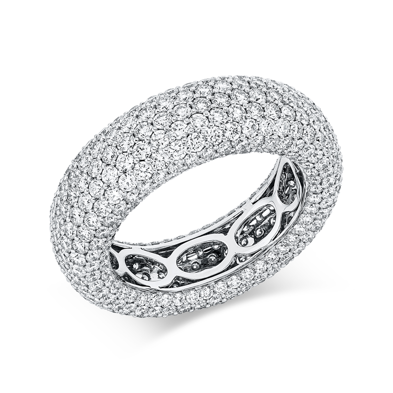 Image 90002560 - Ring 18 kt WG, 330 Brillanten 4,73 ct, TW-vsi, 93 Brillanten 0,68 ct, TW-vsi, ...
