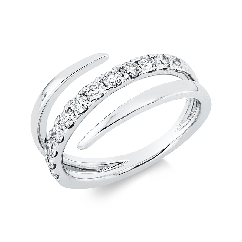 Image 90002568 - Ring 18 kt WG, 12 Brillanten 0,54 ct, TW-si, Weite:53 =*=*= Unterkategorie: Modern ...