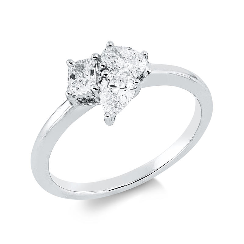 Image 90002576 - Ring 18 kt WG, 3 Fant-Schl. 0,71 ct, F-vsi/si, Weite:53 =*=*= Unterkategorie: Modern ...