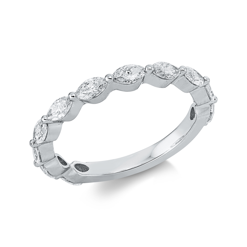 Image 90002578 - Ring 18 kt WG, 11 Navette 0,90 ct, TW-si, B:2,2 mm, Weite:53 =*=*= Unterkategorie: ...