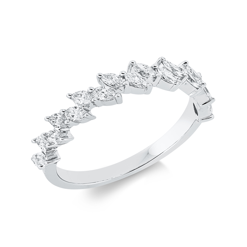 Image 90002579 - Ring 18 kt WG, 12 Oval 1,00 ct, TW-si, Weite:52 =*=*= Unterkategorie: Modern Woman, ...