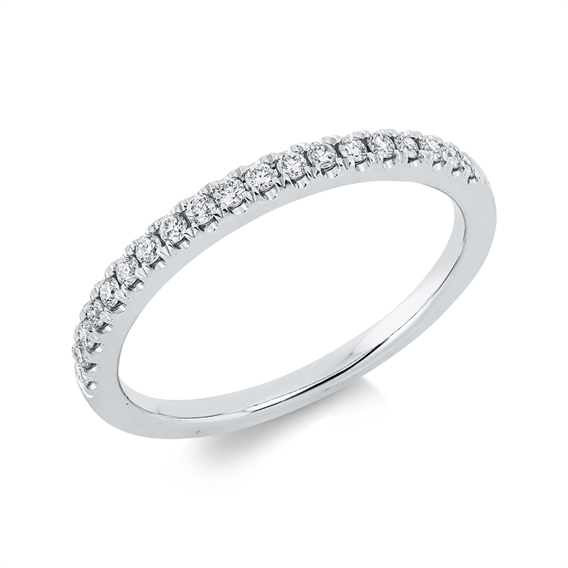 Image Ring 18 kt WG, 19 Brillanten 0,20 ct, TW-si, Weite:53