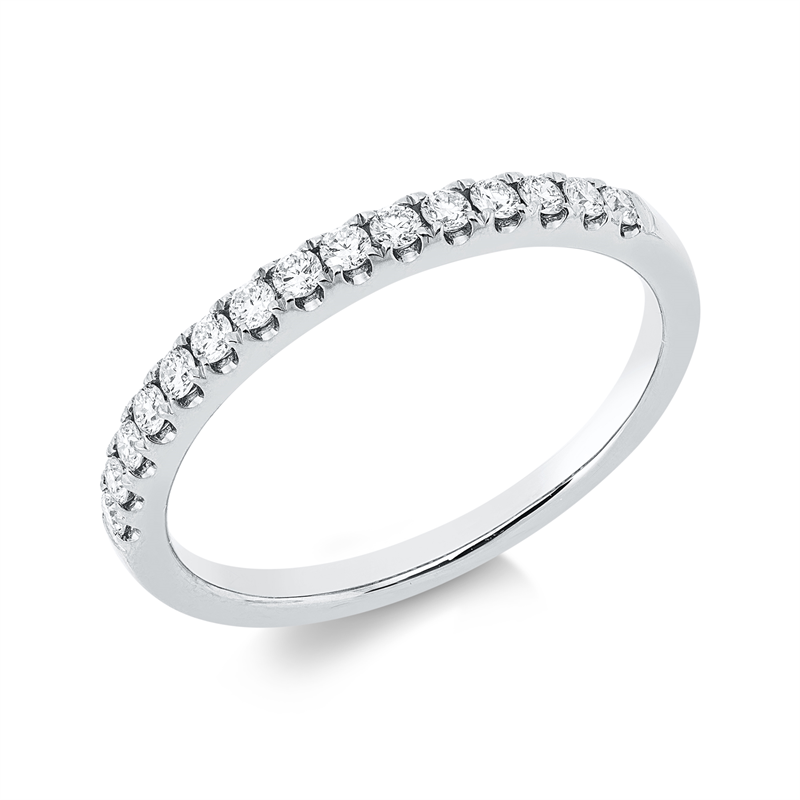 Image Ring 18 kt WG, 15 Brillanten 0,25 ct, TW-si, Weite:53