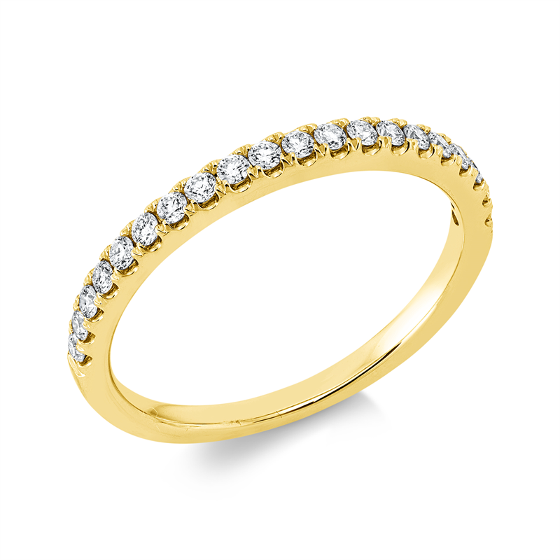 Image Ring 18 kt GG, 20 Brillanten 0,24 ct, TW-si, Weite:53