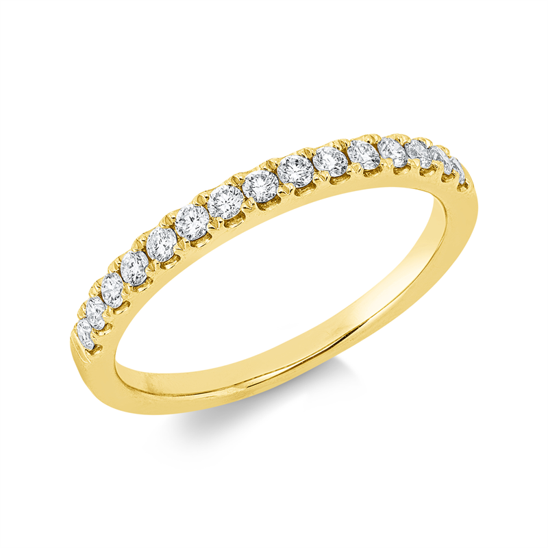 Image Ring 18 kt GG, 15 Brillanten 0,28 ct, TW-si, Weite:53