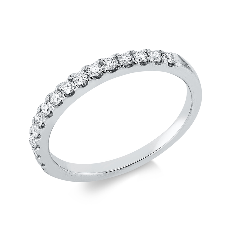 Image Ring 18 kt WG, 15 Brillanten 0,28 ct, TW-si, Weite:53