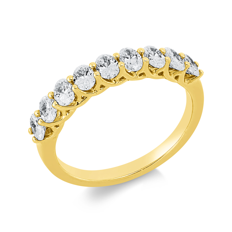 Image Ring 18 kt GG, 9 Oval 0,93 ct, TW-si, Weite:54