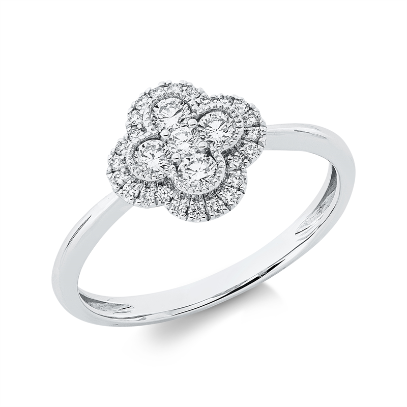 Image Ring 18 kt WG, 29 Brillanten 0,34 ct, TW-si, Weite:54