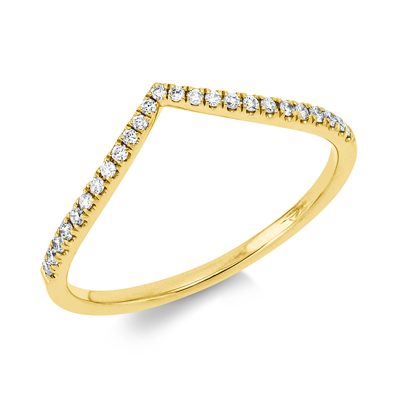 Image Ring 18 kt GG, 25 Brillanten 0,09 ct, TW-si, Weite:52