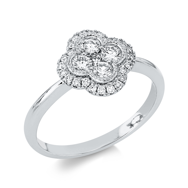 Image Ring 18 kt WG, 29 Brillanten 0,40 ct, TW-si, Weite:52