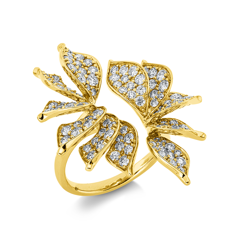 Image Ring 18 kt GG, 116 Brillanten 2,38 ct, TW-si, Weite:53,5