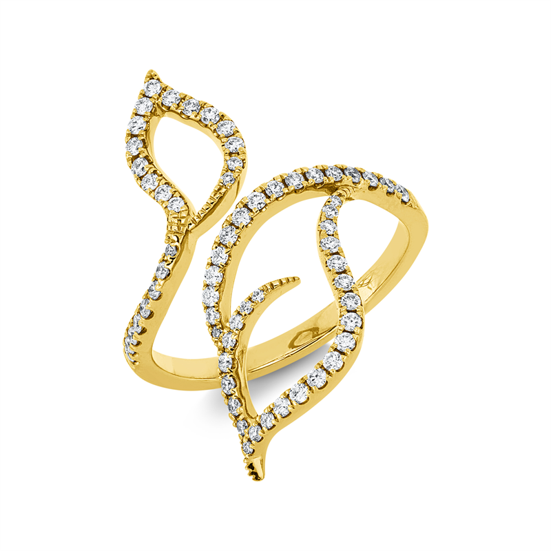 Image Ring 18 kt GG, 63 Brillanten 0,40 ct, TW-si, B:26,1 mm, Weite:53,5