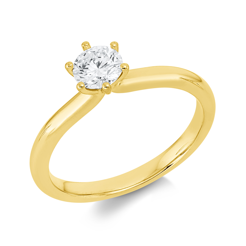 Image Ring 6er-Krappe 18 kt GG, GIA1549696374, 1 Brill. 0,50 ct, TW-si, Weite:55