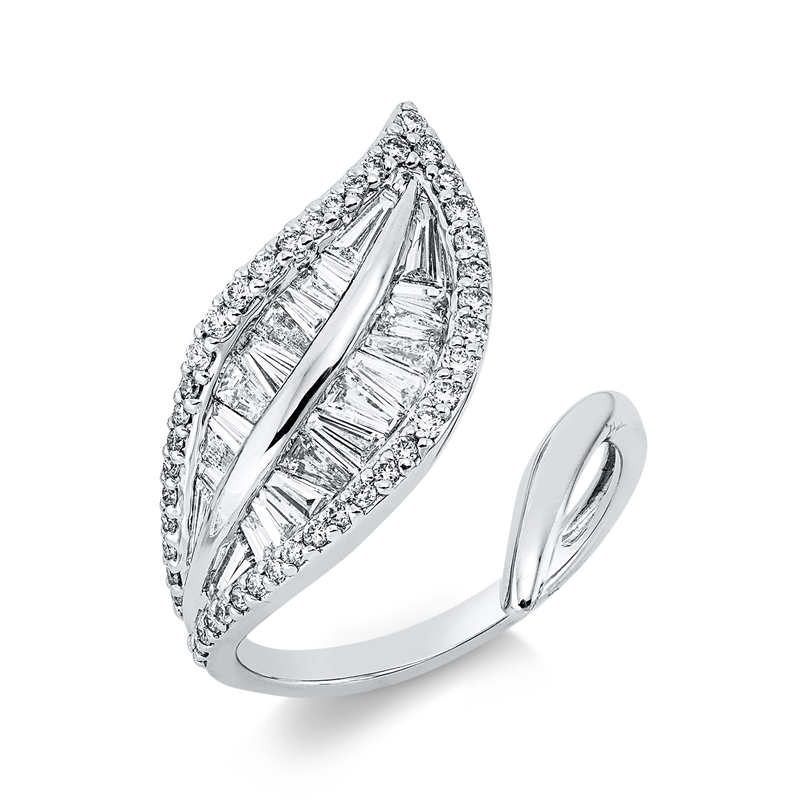 Image 90002524 - Ring 18 kt WG, 23 Trapeze 0,77 ct, TW-vsi, 44 Brillanten 0,29 ct, TW-si, ...