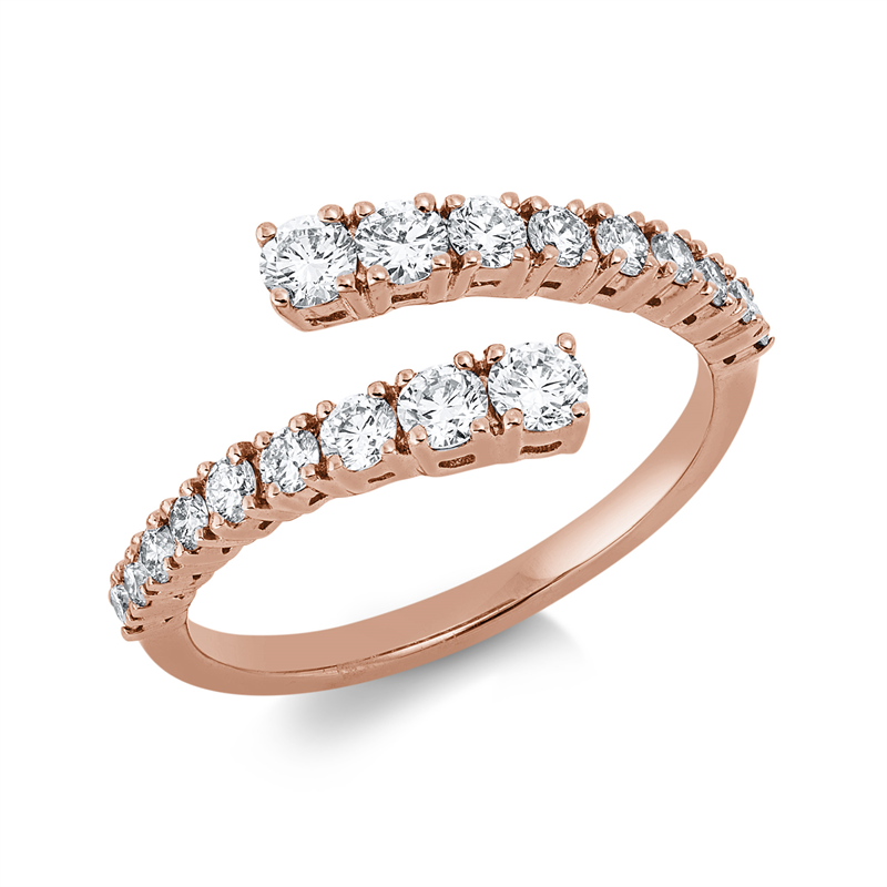 Image 90002528 - Ring 18 kt RG, 18 Brillanten 0,63 ct, TW-si, Weite:55 =*=*= Unterkategorie: Modern ...
