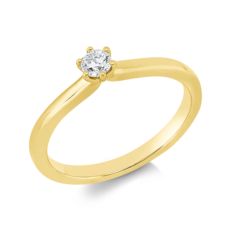 Image 90002535 - Ring 6er-Krappe 18 kt GG, 1 Brill. 0,15 ct, TW-si, Weite:55 =*=*= Unterkategorie: ...