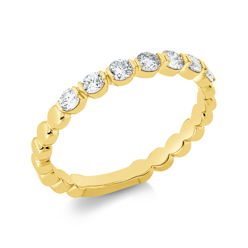 Image 90002635 - Ring 18 kt GG, 7 Brillanten 0,38 ct, TW-si, B:2,5 mm, Weite:54 =*=*= Unterkategorie: ...