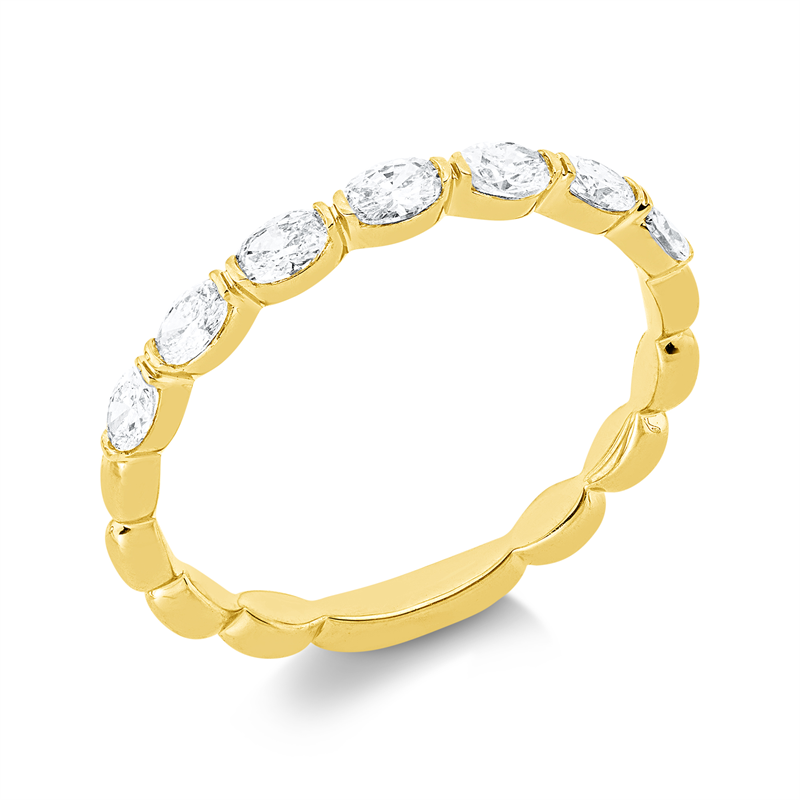 Image 90002637 - Ring 18 kt GG, 7 Oval 0,48 ct, TW-si, B:2,4 mm, Weite:54 =*=*= Unterkategorie: Modern ...