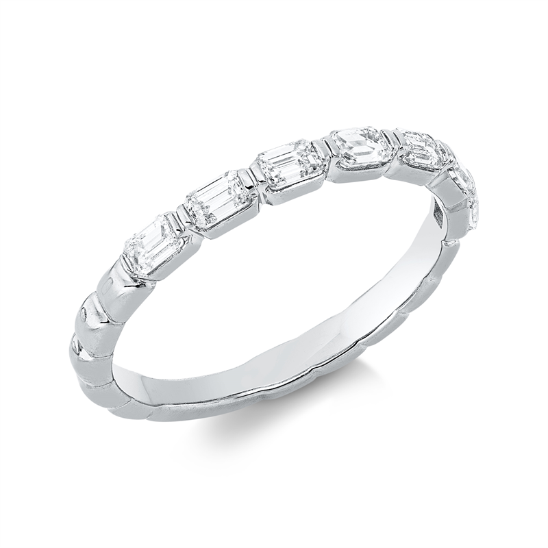 Image 90002640 - Ring 18 kt WG, 7 Sm.schliff 0,57 ct, TW-si, B:2,3 mm, Weite:54 =*=*= Unterkategorie: ...