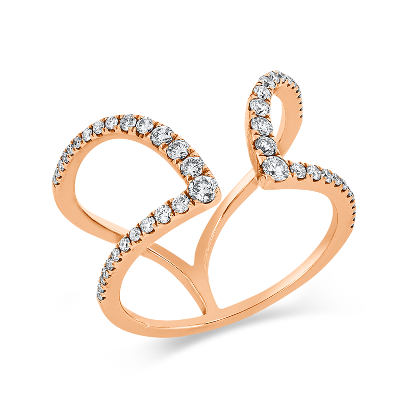 Image 90002693 - Ring 18 kt RG, 52 Brillanten 0,40 ct, TW-si, B:10,6 mm, Weite:52 =*=*= Unterkategorie: ...