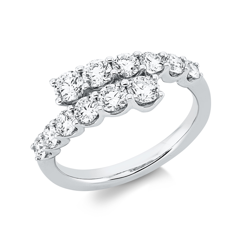 Image 90002694 - Ring 18 kt WG, 12 Brillanten 1,40 ct, TW-vsi, B:6,8 mm, Weite:54 =*=*= Unterkategorie: ...