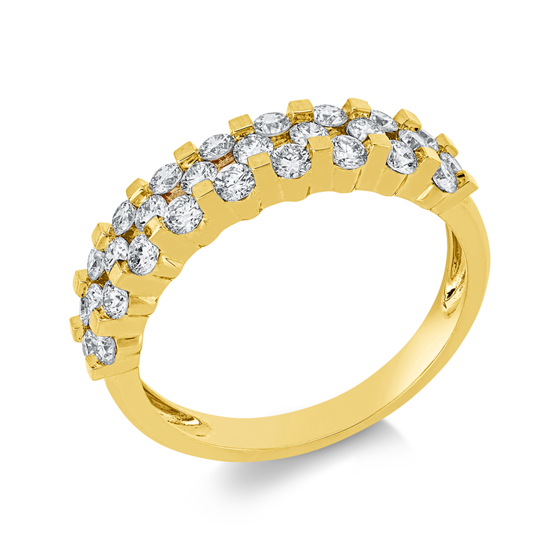 Image 90002707 - Ring 18 kt GG, 28 Brillanten 0,83 ct, TW-si, B:4,6 mm, Weite:54 =*=*= Unterkategorie: ...