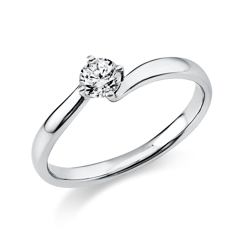 Image 90002736 - Ring 4er-Krappe 18 kt WG, 1 Brill. 0,25 ct, TW-si, Weite:54 =*=*= Unterkategorie: ...