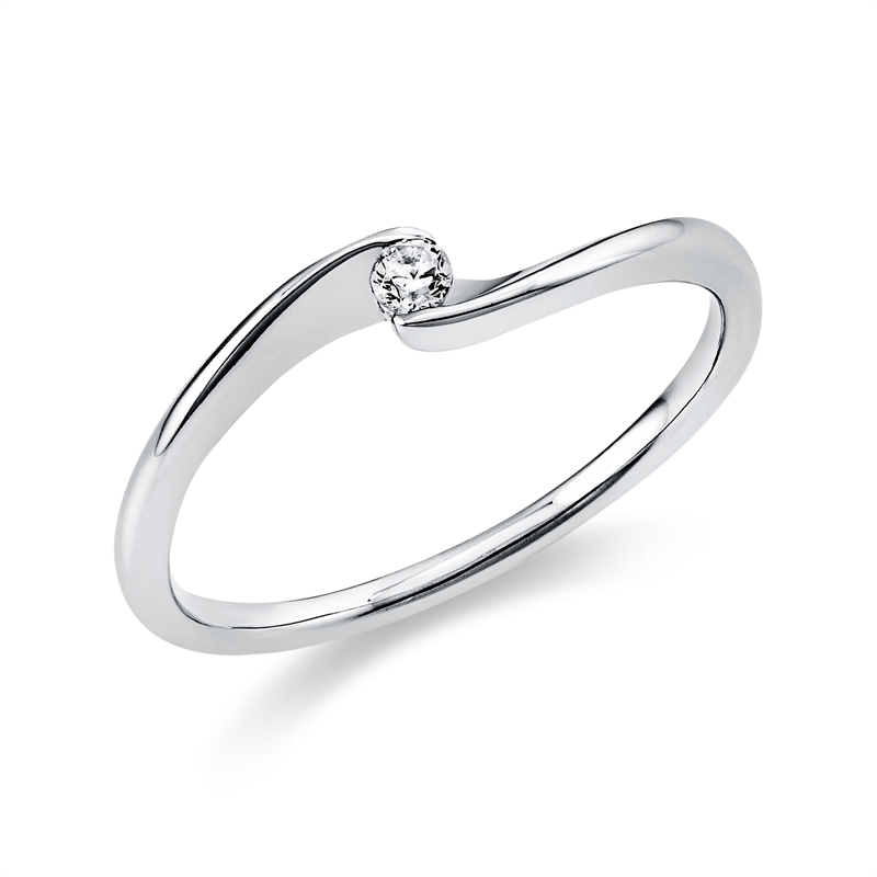 Image 90002737 - Ring 18 kt WG, 1 Brill. 0,05 ct, TW-si, Weite:56 =*=*= Unterkategorie: Solitaire, ...