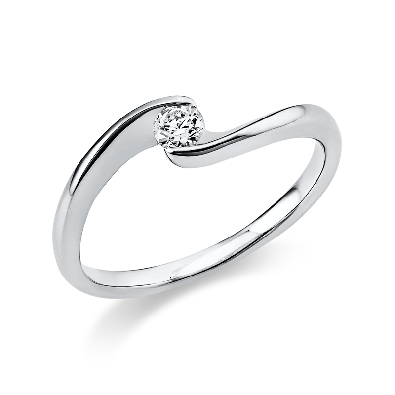 Image 90002738 - Ring 18 kt WG, 1 Brill. 0,15 ct, TW-si, Weite:54 =*=*= Unterkategorie: Solitaire, ...