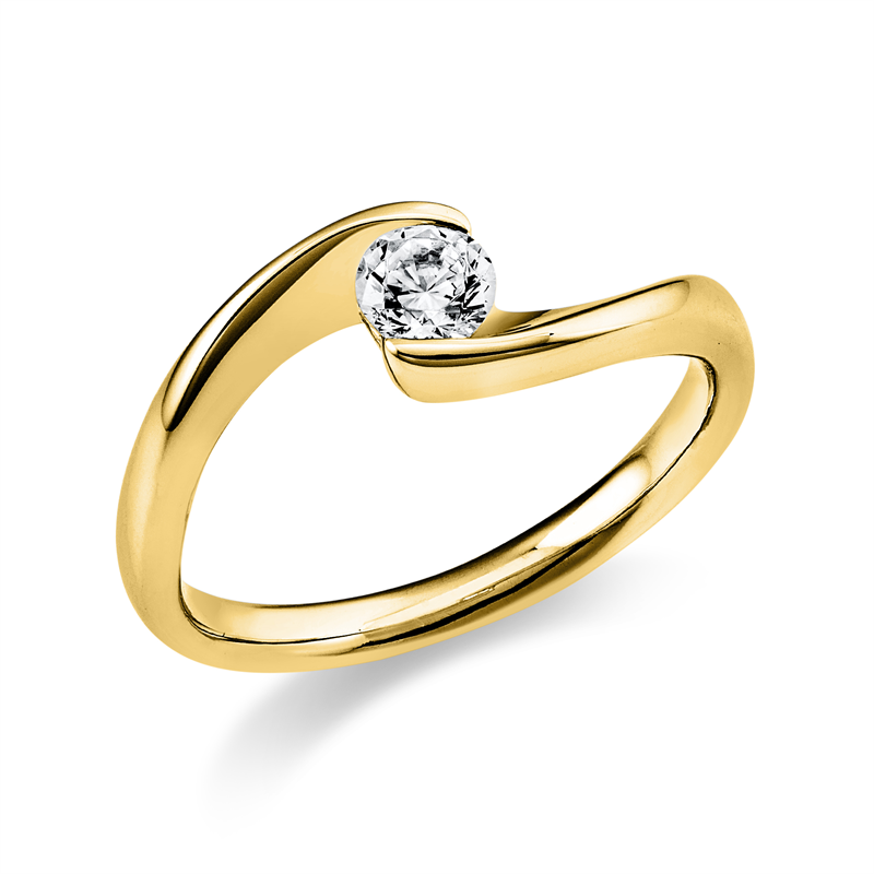 Image 90002740 - Ring 18 kt GG, 1 Brill. 0,25 ct, TW-si, Weite:56 =*=*= Unterkategorie: Solitaire, ...
