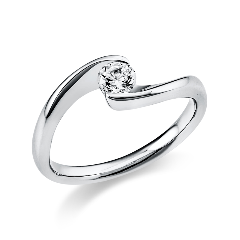 Image 90002741 - Ring 14 kt WG, 1 Brill. 0,25 ct, TW-si, Weite:56 =*=*= Unterkategorie: Solitaire, ...