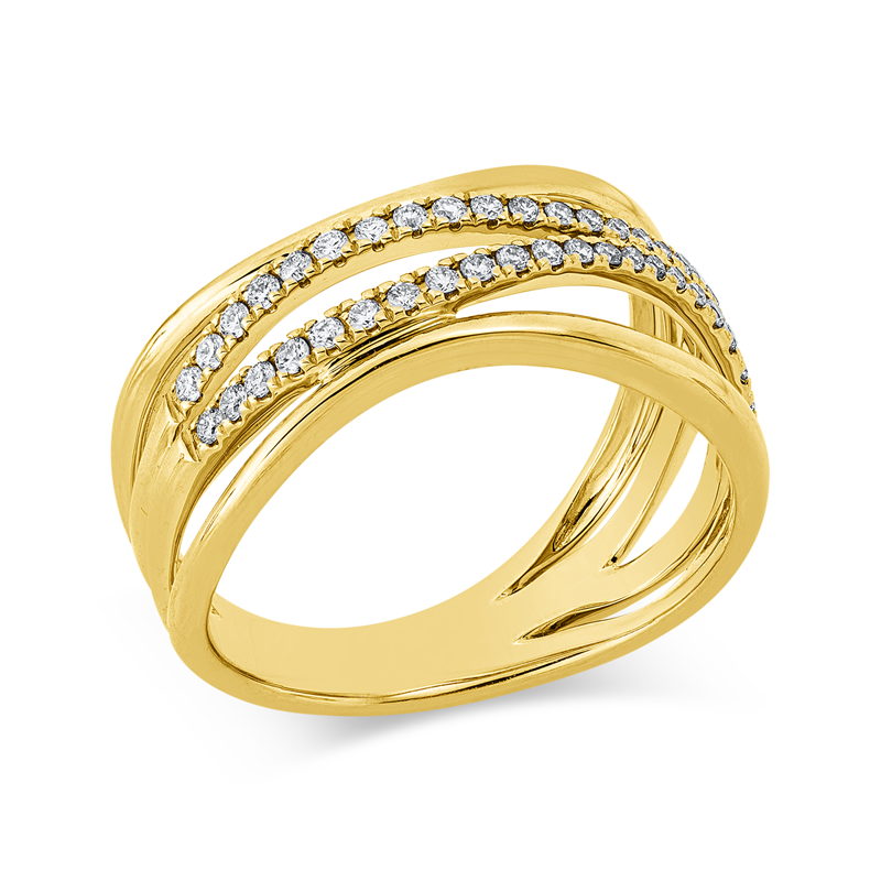 Image 90002753 - Ring 14 kt GG, 46 Brillanten 0,29 ct, W-si/pi, Weite:54 =*=*= Unterkategorie: Modern ...