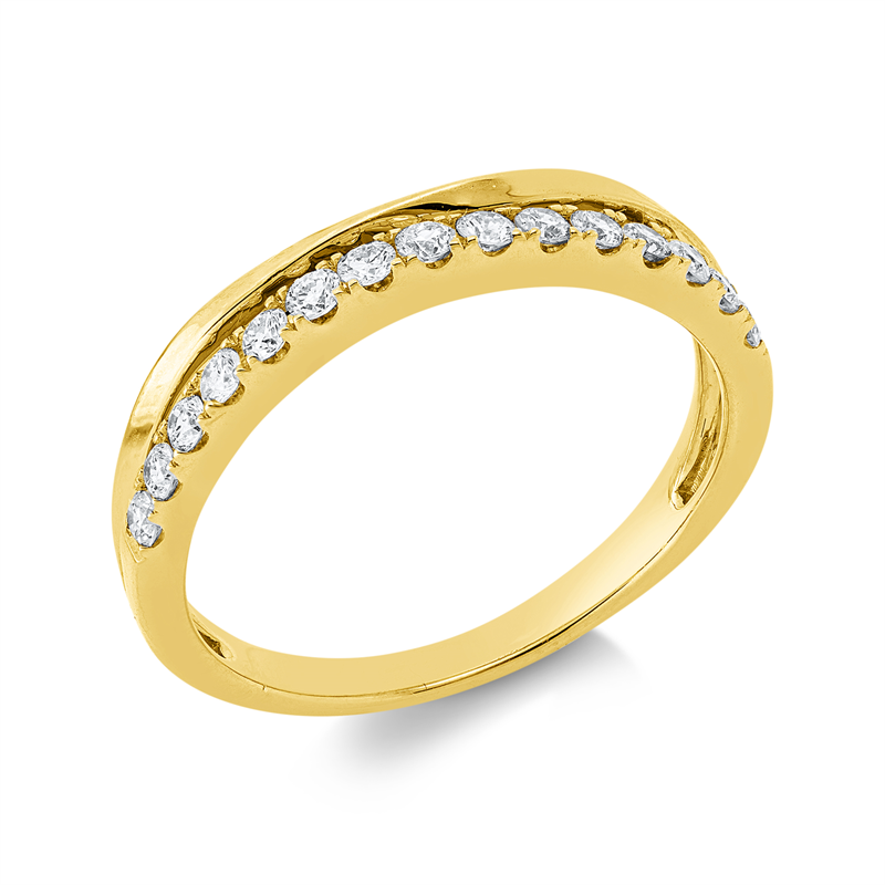 Image 90002756 - Ring 14 kt GG, 15 Brillanten 0,32 ct, W-si/pi, Weite:54 =*=*= Unterkategorie: Modern ...