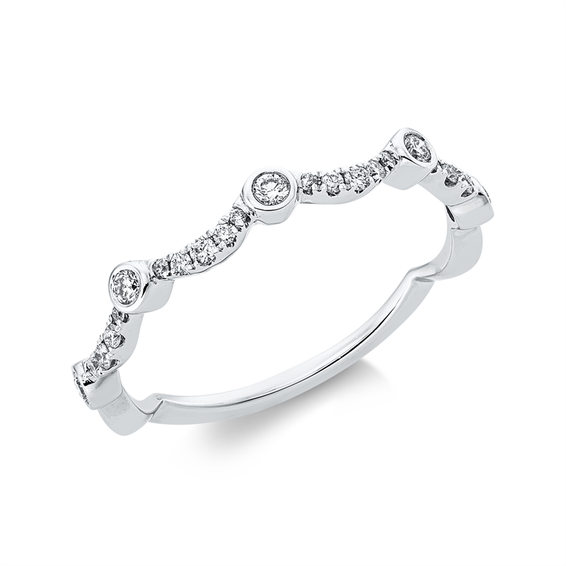 Image 90002757 - Ring 18 kt WG, 25 Brillanten 0,19 ct, TW-si, B:2,4 mm, Weite:53 =*=*= Unterkategorie: ...