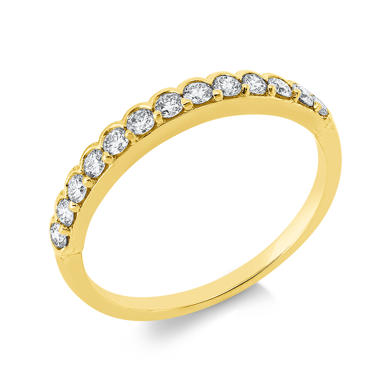 Image 90002777 - Ring Halbzarge 18 kt GG, 13 Brillanten 0,33 ct, TW-si, Weite:53 =*=*= Unterkategorie: ...