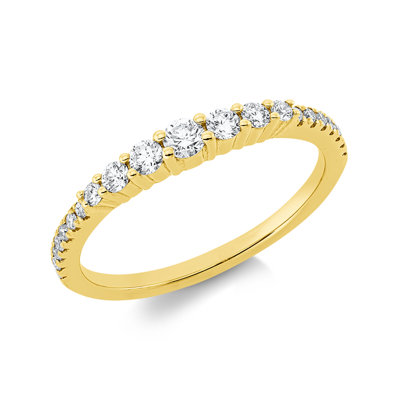 Image 90002778 - Ring 18 kt GG, 21 Brillanten 0,33 ct, TW-si, B:2,5 mm, Weite:53 =*=*= Unterkategorie: ...