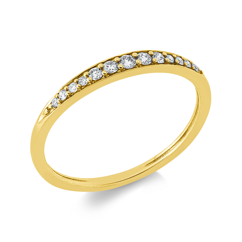 Image 90002779 - Ring 18 kt GG, 13 Brillanten 0,13 ct, TW-si, Weite:53 =*=*= Unterkategorie: Modern ...