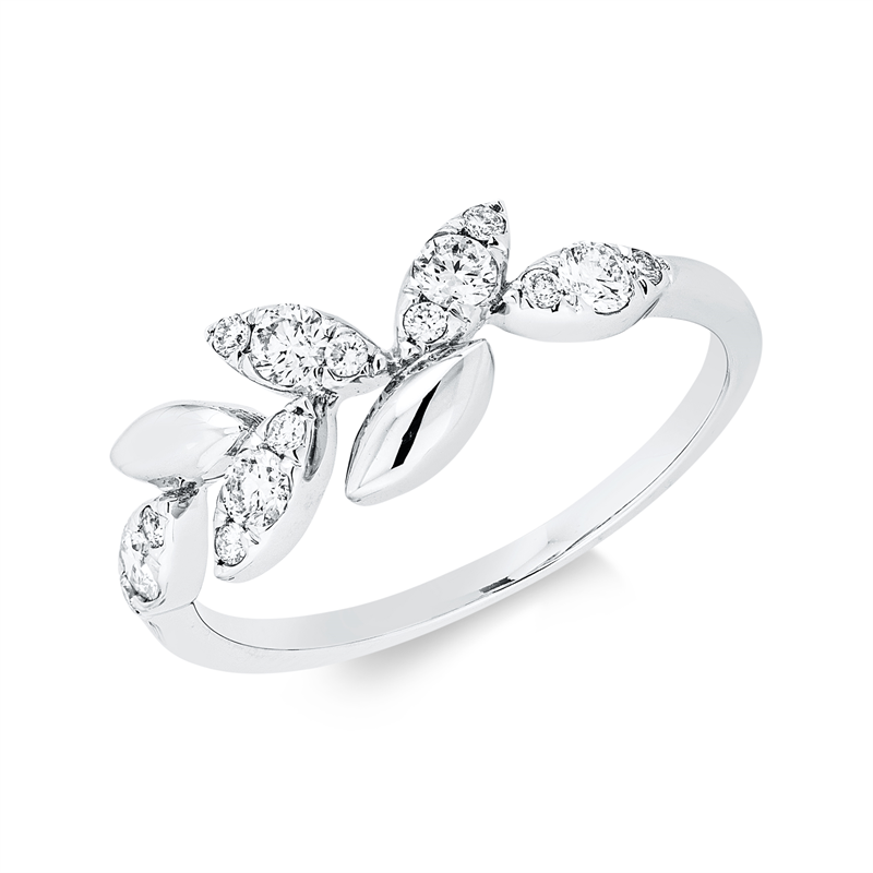 Image 90002803 - Ring 18 kt WG, 15 Brillanten 0,33 ct, TW-si, H:7,0 mm, Weite:53 =*=*= Unterkategorie: ...