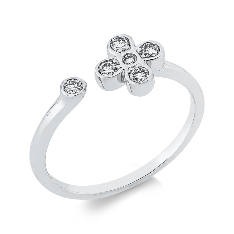 Image 90002811 - Ring 18 kt WG, 6 Brillanten 0,18 ct, TW-si, Weite:53 =*=*= Unterkategorie: Modern ...