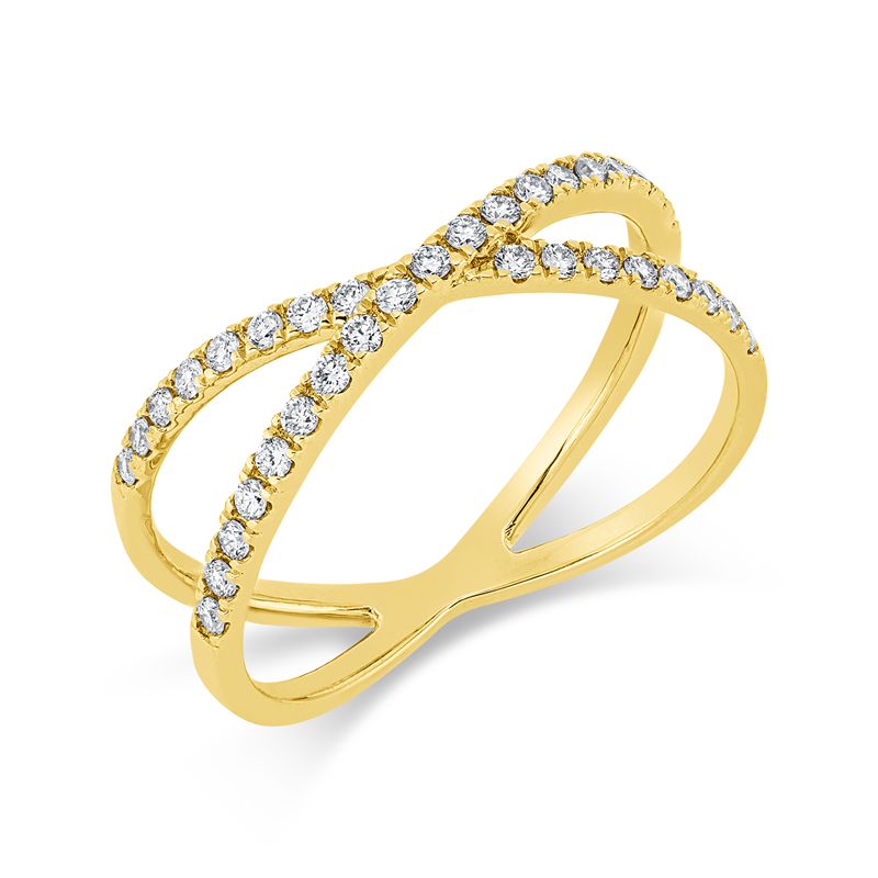 Image 90002830 - Ring 18 kt GG, 35 Brillanten 0,32 ct, TW-si, B:6,9 mm, Weite:53 =*=*= Unterkategorie: ...