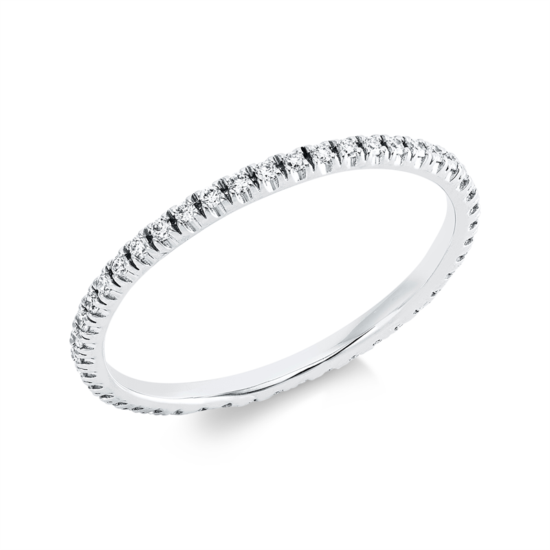 Image 90002860 - Ring 18 kt WG, 45 Brillanten 0,25 ct, W-si, B:1,5 mm, Weite:54 =*=*= Unterkategorie: ...