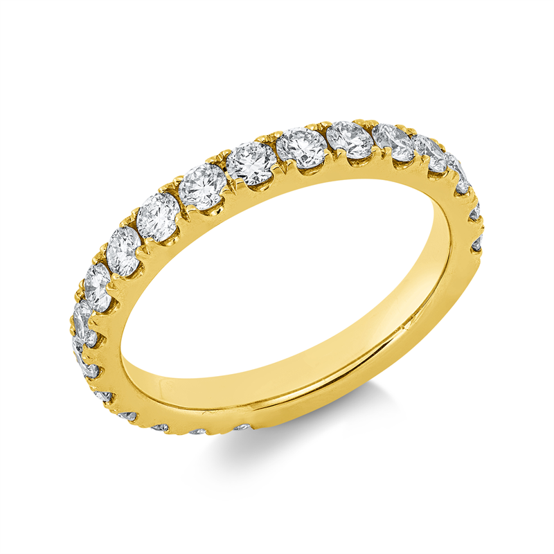 Image 90002993 - Ring 18 kt GG, 19 Brillanten 0,80 ct, TW-vsi/si, B:2,5 mm, ...