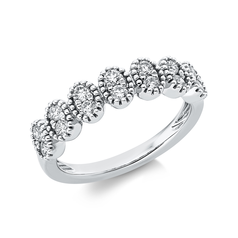 Image 90003012 - Ring 18 kt WG, 14 Brillanten 0,48 ct, TW-si, Weite:52 =*=*= Unterkategorie: Modern ...
