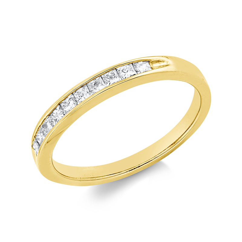 Image 90003272 - Ring 18 kt GG, 10 Princ. 0,30 ct, TW-vsi, B:2,5 mm, Weite:53 =*=*= Unterkategorie: ...